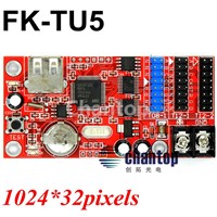 FK-TU5 USB/ U-disk led controller wireless 1024*32 pixels single/dual color led screen display control card electronic driver