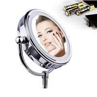 Led Cosmetic Mirror with Light  Stainless Steel Makeup Mirror with Light Table Stand Mirror