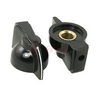 5Pcs 6mm Shaft Hole Dia bakelite  Potentiometer Pot Pointer Knobs Caps
