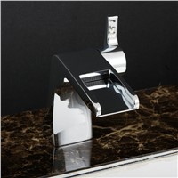 Superfaucet Single Handle Faucet Widespread Waterfall Bathroom Vanity Sink Lavatory Faucet Bathroom Waterfall Faucet HG-1400