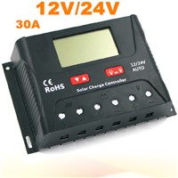 EASUN POWER Solar Charge Controller 30A 40A PWM Solar Controller USB 5V Voltage Regulator Lcd Display 12V 24V Solar Regulator