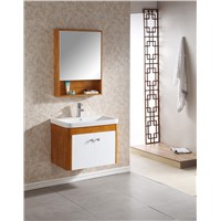 Modern design hanging bathroom cabinet bathroom vanity with natural wood color  0283-100345