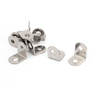 THGS 10 Pcs Stainless Steel Corner Brace Joint Right Angle Bracket 17x17mm Silver