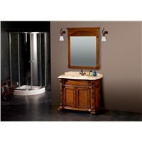 European-style solid wood bathroom cabinet with cabinet basin