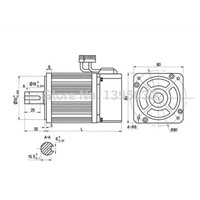 2 set /lot 80ST-M04025 AC SERVO MOTOR 4N.M 1000W WITH DRIVER AND CABLE