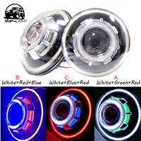 pair 7 Inch 35W HID Xenon Headlight Hi/Low Beam Headlamp with COB halo angel eye evil Eyes + Canbus Ballast for Hummer h1 h2