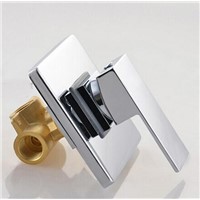Bathroom Concealed shower faucet In Wall Mounted Faucet Shower Mixer Valve Brass Chrome Singl Function Actuated Faucet tap mixer