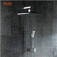 BAKALA  8 inch Bathroom rain  shower faucets Diamond Designs ABS head hand shower for Bath Showering System  4