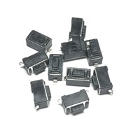 200PCS/LOT 3*6*4.3 SMD Tact Switch 2 feet black patch 3x6x4.3 button key Micro switch