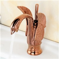 Newly Arrival Euro Style Bathroom Swan Faucet Mixer Tap Ceramic Single Handle One Hole Deck Mounted