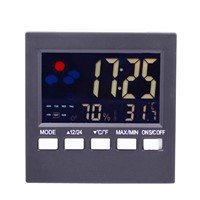 Multi-functional  Weather Station Clock Digital Indoor  Thermometer Hygrometer Calendar  Phase Colorful LCD Display  -10C ~ 61C
