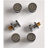 Chrome Polished Construction &amp;amp;amp; Chrome Round Body Sprays 6 pcs Massage Jets Spa Shower Bathroom Shower Faucet Accessories