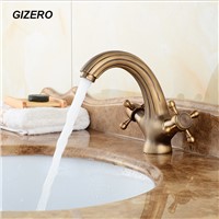 Dual Handle Bathroom Basin Faucet Antique Bronze Finish Classic Faucet deck mounted hot&amp;amp;amp;cold mixer torneira ZR179