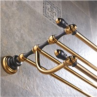 Luxury Towel shelf golden brass Bathroom towel rack holder High Quality Golden Finish Bath Towel Shelves Towel Bar bath shelf