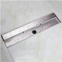 Stock Stainless Steel Shower Floor Drain with Removable Cover 24-Inch Long, Brushed Finish