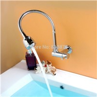Longer kitchen tap with universal spout bathroom lavatory basin rotating single cold water tap outdoor garden wall tap bibcocks