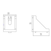 10pcs 3030 Corner Angle L Brackets Connector Fasten Fitting Long Hole for 3030 Aluminum Profile