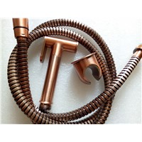 NEW Antique Brass Plated Shataff Bidet Douche Shower Toilet Spray Kit &amp; hose-M783W