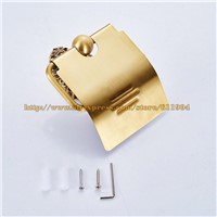 Luxury Antique Brass Paper Box Roll Holder Toilet Gold Paper Holder Tissue box Bathroom Accessories Bath Hardware 33G2302