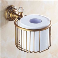 European Vintage Bathroom Accessories Antique Brass Toilet Roll Holder Paper Holder