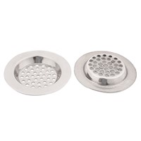 KSOL Bathroom Kitchen Stainless Steel Basin Sink Drain Strainer 2pcs