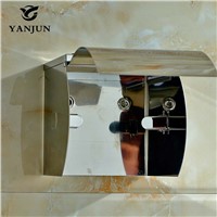 Yanjun Stainless Steel Toilet  Paper Roll Holder With ashtray Wall Mounted Paper Towel Holder Bathroom Accessories YJ-8811