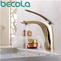 becola New Design Basin Faucet Black ORB Faucet Brass Chrome Sink Mixer Tap Gold plated Bathroom Faucet