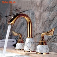 BAKALA  3pcs golden bathroom faucet Brass Faucet For Bathroom GZ-8202K