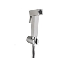 Brushed Nickel Stainless Steel Toilet Handheld Diaper Sprayer Shower Shattaf Bidet spray Douche kit Jet Hose Holder--YH89H7