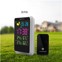 Wireless Weather Station Smart Home Color LED Digital Weather Forecast Meter In Outdoor Thermometer Hygrometer Snooze Clock