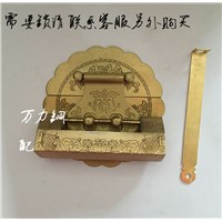 Special offer; Chinese antique copper box buckle card / box jewelry box retro wooden classic copper copper fittings