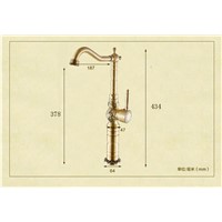 High Quality Luxury antique bronze  water Tap copper carving Deck mounted  Bathroom basin faucet Tall  sink Faucet Mixer Tap