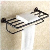 Antique  Fixed Bath Towel Holder Wall Mounted Towel Rack 60 cm Brass Towel Shelf Bathroom Accessories Brass Towel Rail