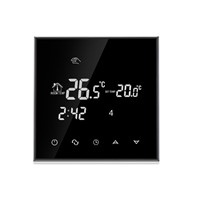 Programmable  LCD Touch Screen Room floor heating thermostat with Double sensor