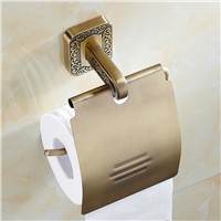 BOCHSBC Carved Dark Toilet Paper Holder Antique Palace Luxury Noble Design Towel Roll Paper Holder Toilettenpapierhalter Kupfer