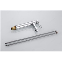Contemporary Brass Faucet High Quality Chrome Polished Basin Mixer Taps Bathroom Hot&amp;Cold Water Faucet ZR651