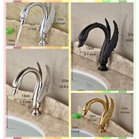 Newly Arrival Swan Style Basin Tub Faucet Spout Deck Mounted