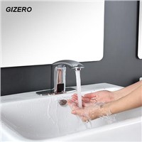 Contemporary High Quality Bathroom Automatic Sensor Faucet Deck Mounted Chrome Finish AD&amp;amp;amp;DC Auto Torneira ZR1006