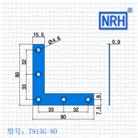 NRH7915G-80 Stainless steel Corner Right angle thickening type L bracket L stainless steel bracket