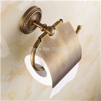 Antique Copper Brass Tissue Holder Bathroom Accessories Wall Mounted Waterproof toilet paper holder tissue boxes ZR2300