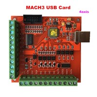 MACH3 USB Motion Controller card breakout board for CNC Engraving 4 Axis 100KHz