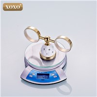 XOXO Brass+Ceramic Bathroom  Accessories Gold double cup Tumbler  Holders,Toothbrush Cup Holders 10084DGT