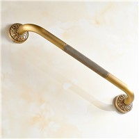 European Brass Bronze Bathroom Bath Grip Bathtub For Elderly Antique Grab Bar Handrail Wall Mount Bathroom Hardware Set Fc-8