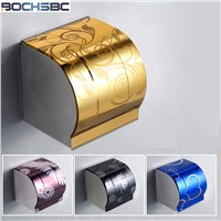 BOCHSBC Stainless Steel Paper Holder Toilet Paper Box Thickened Roll Paper Box Waterproof Portarrollo Acero Inoxidable