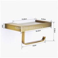 High Quality Copper Brass Toilet Roll Paper Holder Antique/Black Finish Mobile Phone Rack Wall Mounted Roll Tissue Boxes ZR2325