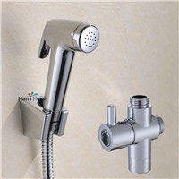 Bathroom Toilet Hand held Diaper Sprayer Shower Bidet Spray Shattaf Hose Holder 02-034