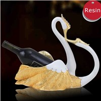 Wholesale high-end resin Swan wine rack Decoration Continental home wine cabinet ornaments wedding KTV table wine rack