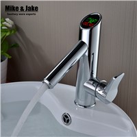 Bathroom Digita basin Faucet Water Power Basin Mixer. Solid Brass Chrome plated temperatre display Faucet Smart Tap