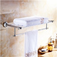 Luxury Towel shelf golden brass Bathroom towel rack holder High Quality Golden Finish Bath Towel Shelves Towel Bar bath shelf