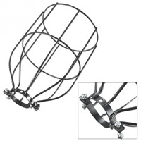1PC Novelty Design Vintage Steel Bulb Guard Clamp On Metal Lamp Cage Retro Trouble Light Industrial Lamp Covers Lamp Shades
